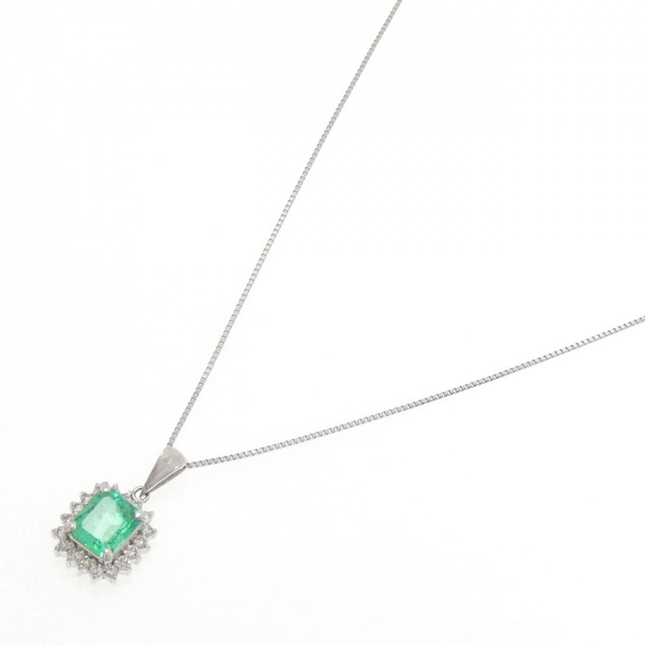PT900/PT850 エメラルド ネックレス 1.18CT