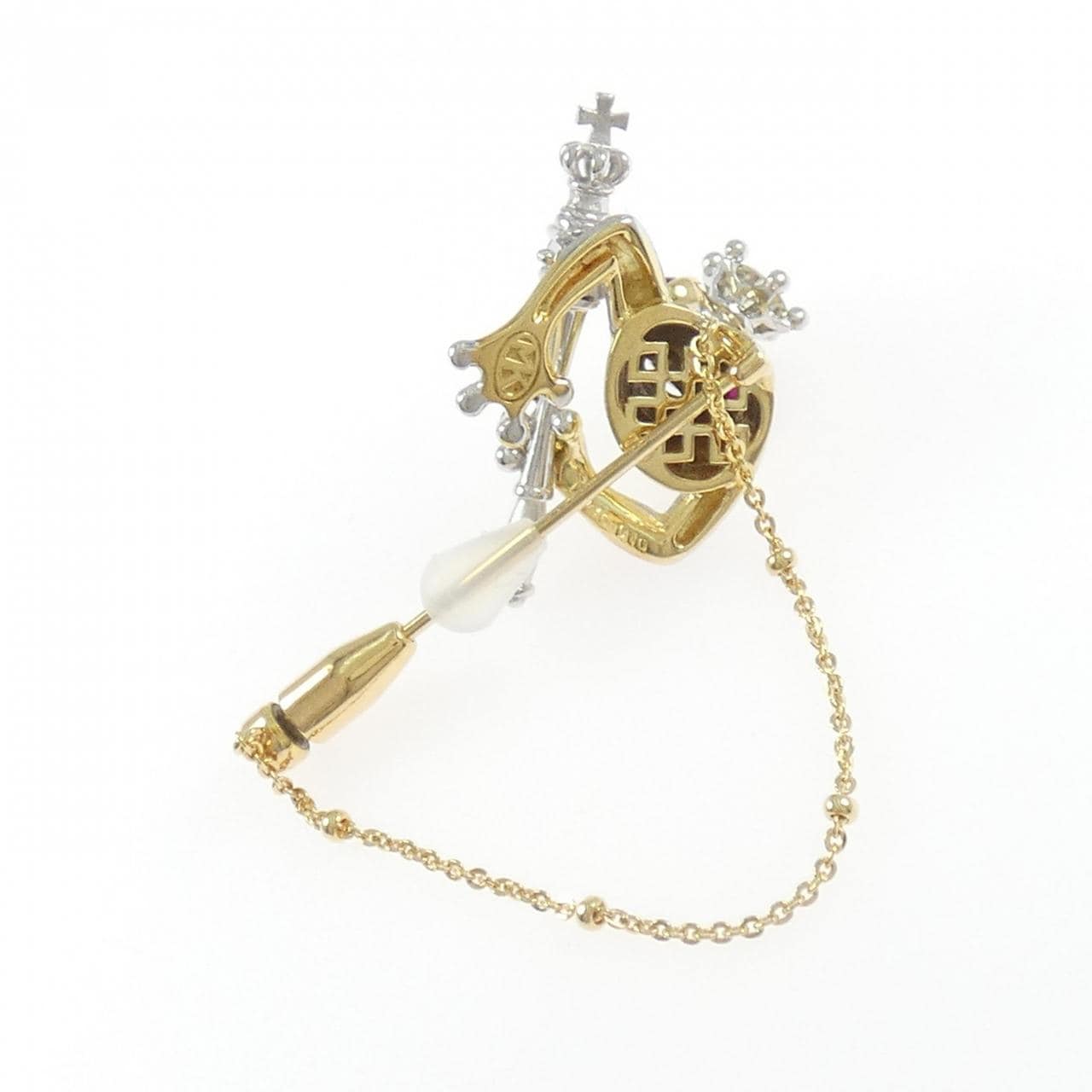 梶光夫 ルビー ブローチ 0.10CT