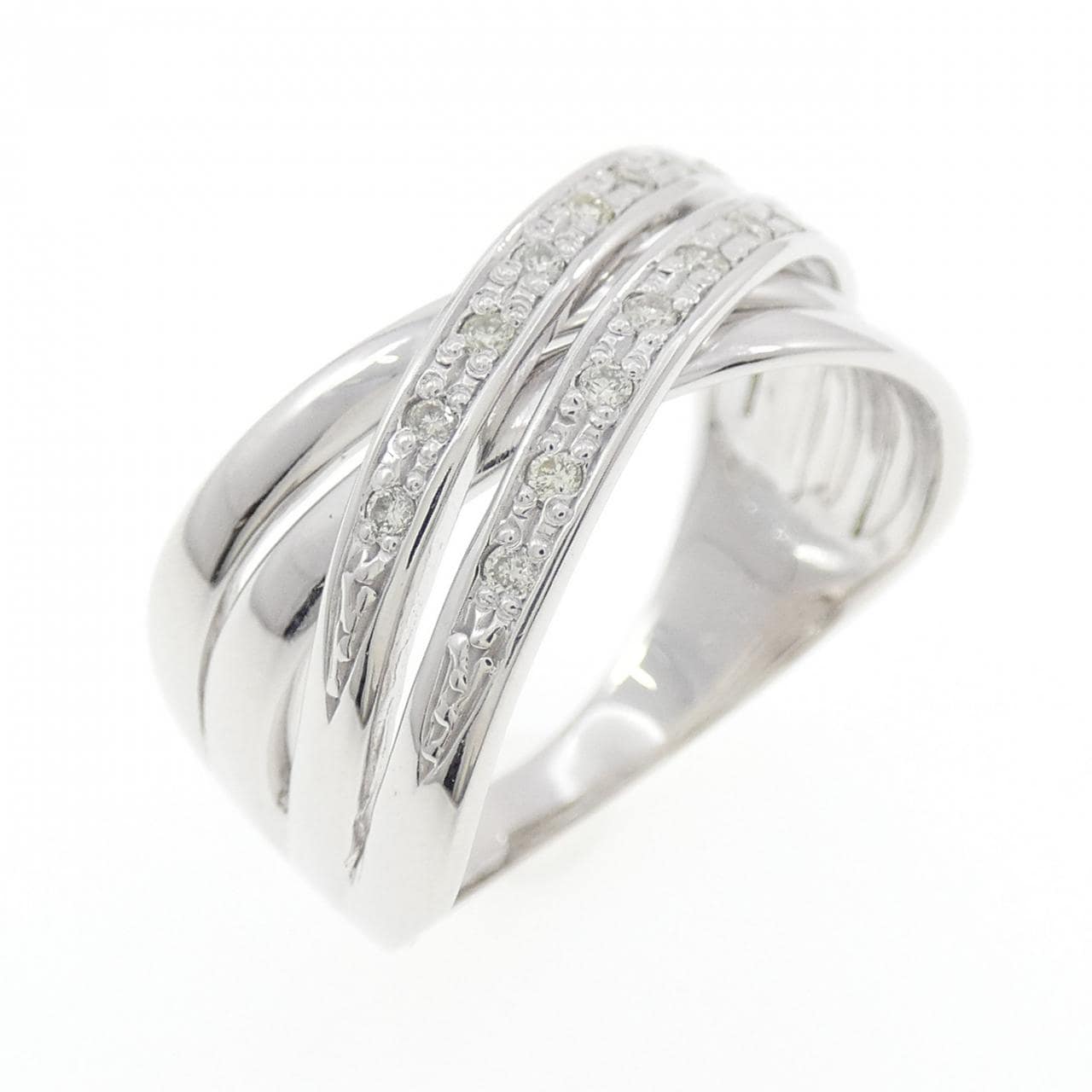 K14WG ダイヤモンド リング 0.11CT