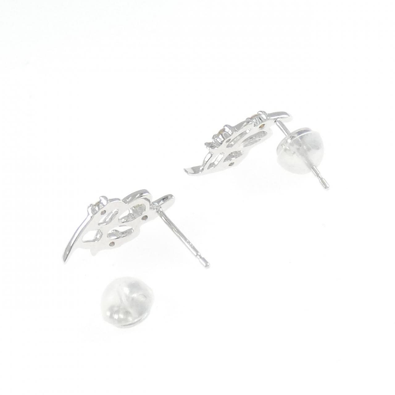 K18WG ダイヤモンド ピアス 0.10CT