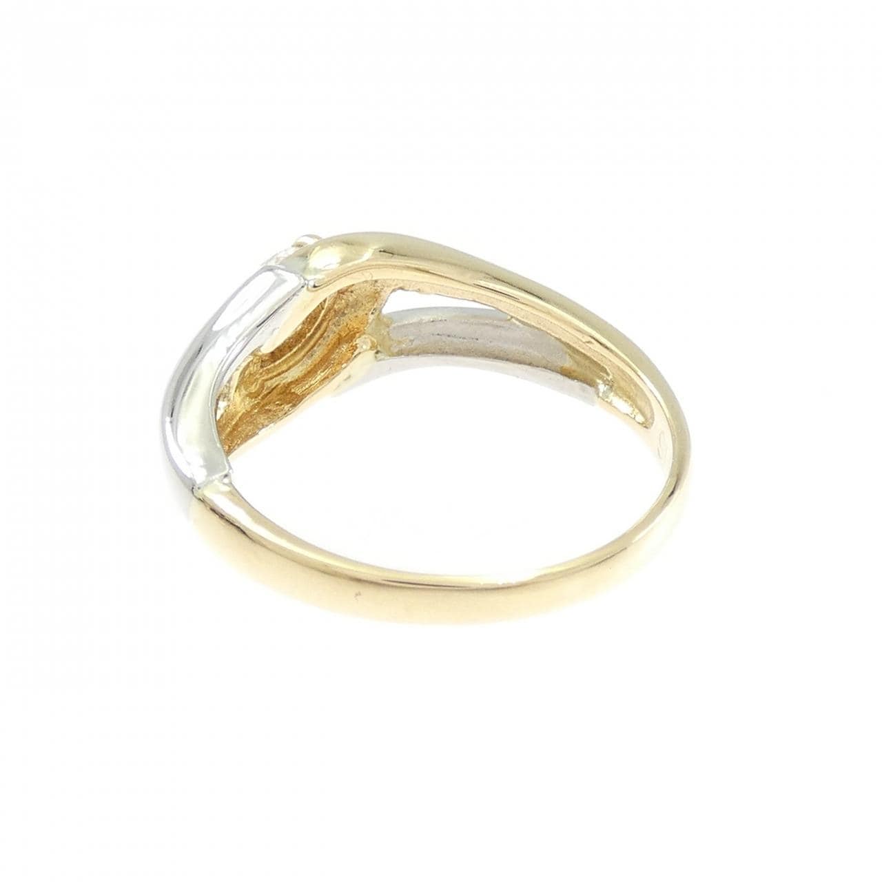 K18YG/PT900 ダイヤモンド リング 0.16CT