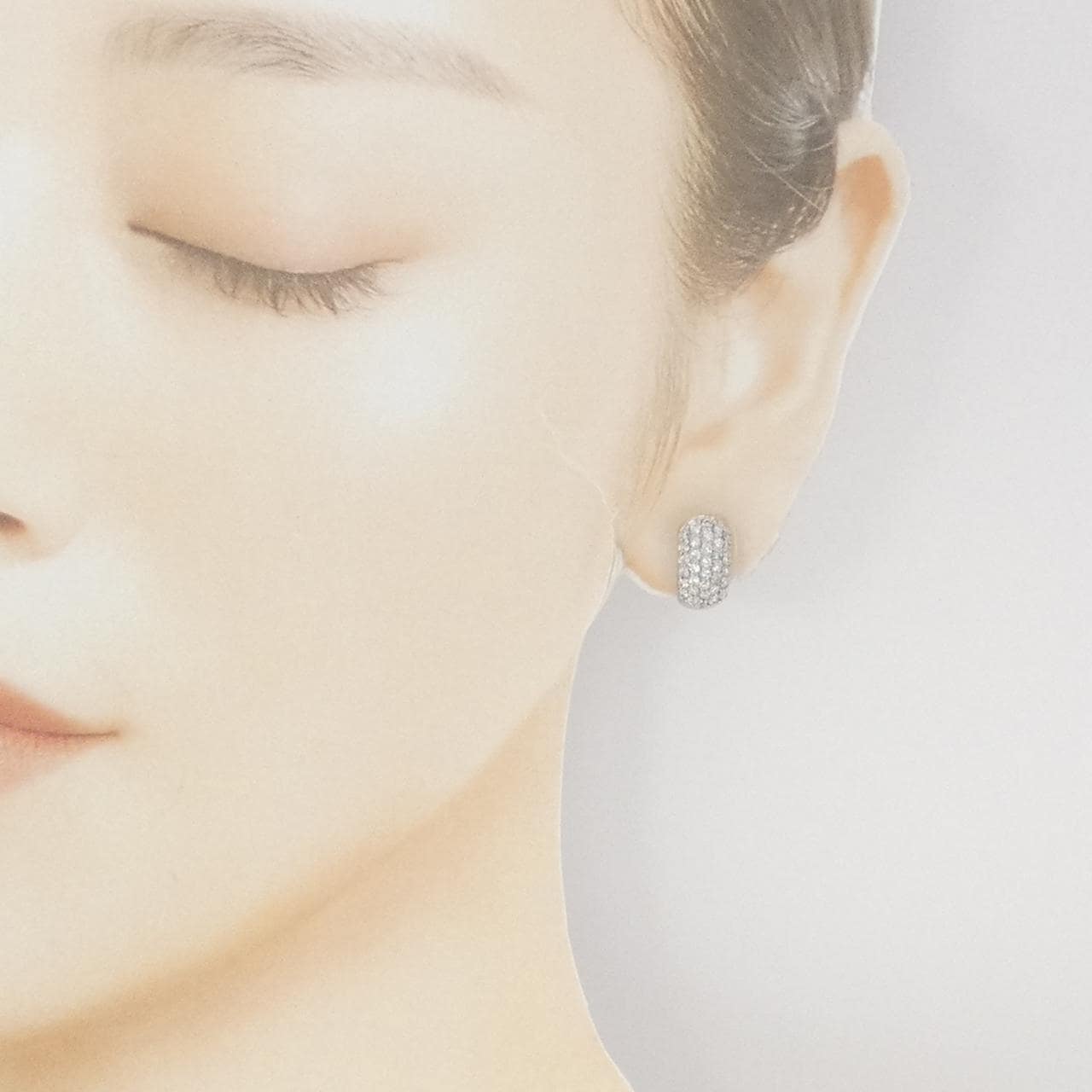K18WG ダイヤモンド ピアス/イヤリング 1.00CT