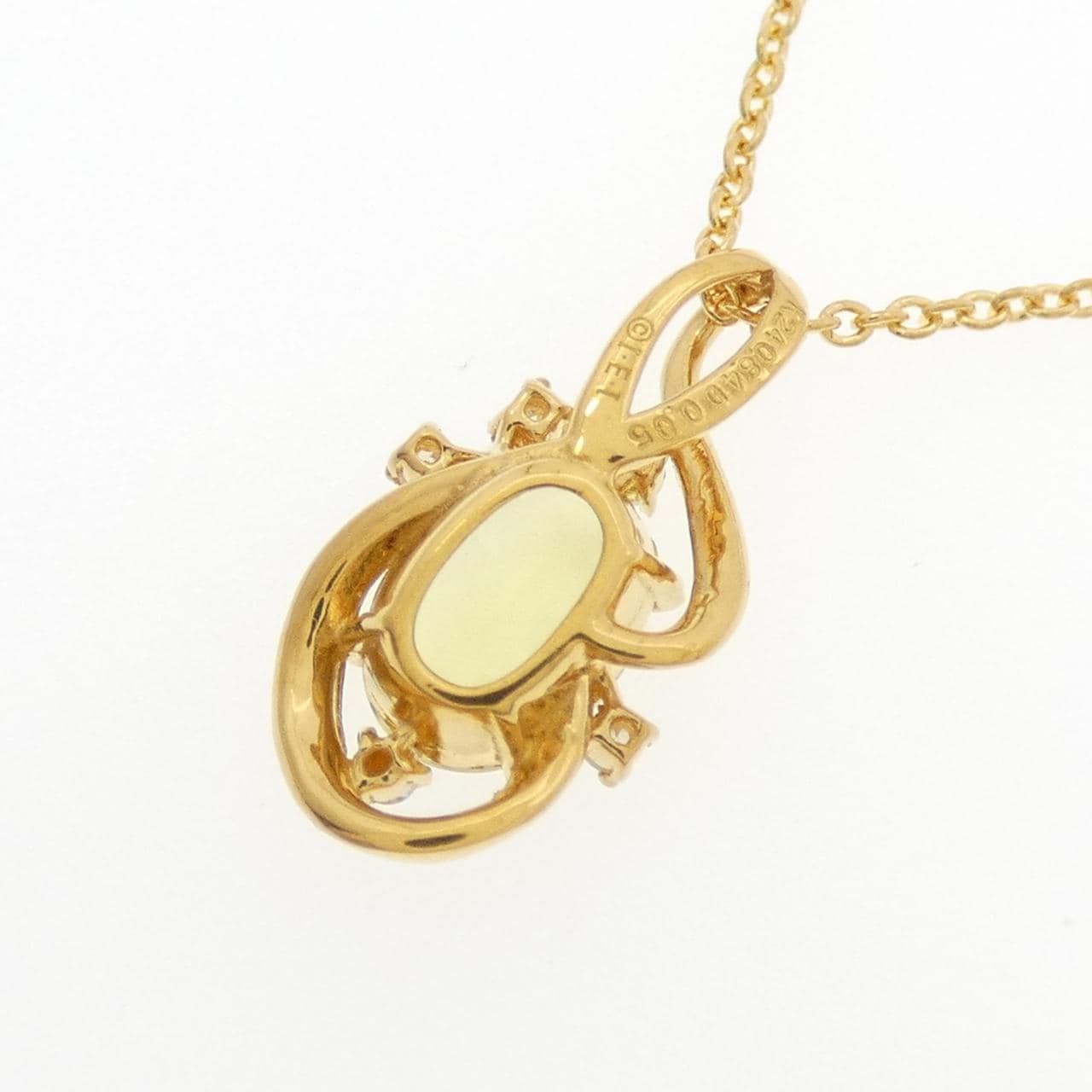 K24YG クリソベリル ネックレス 0.84CT