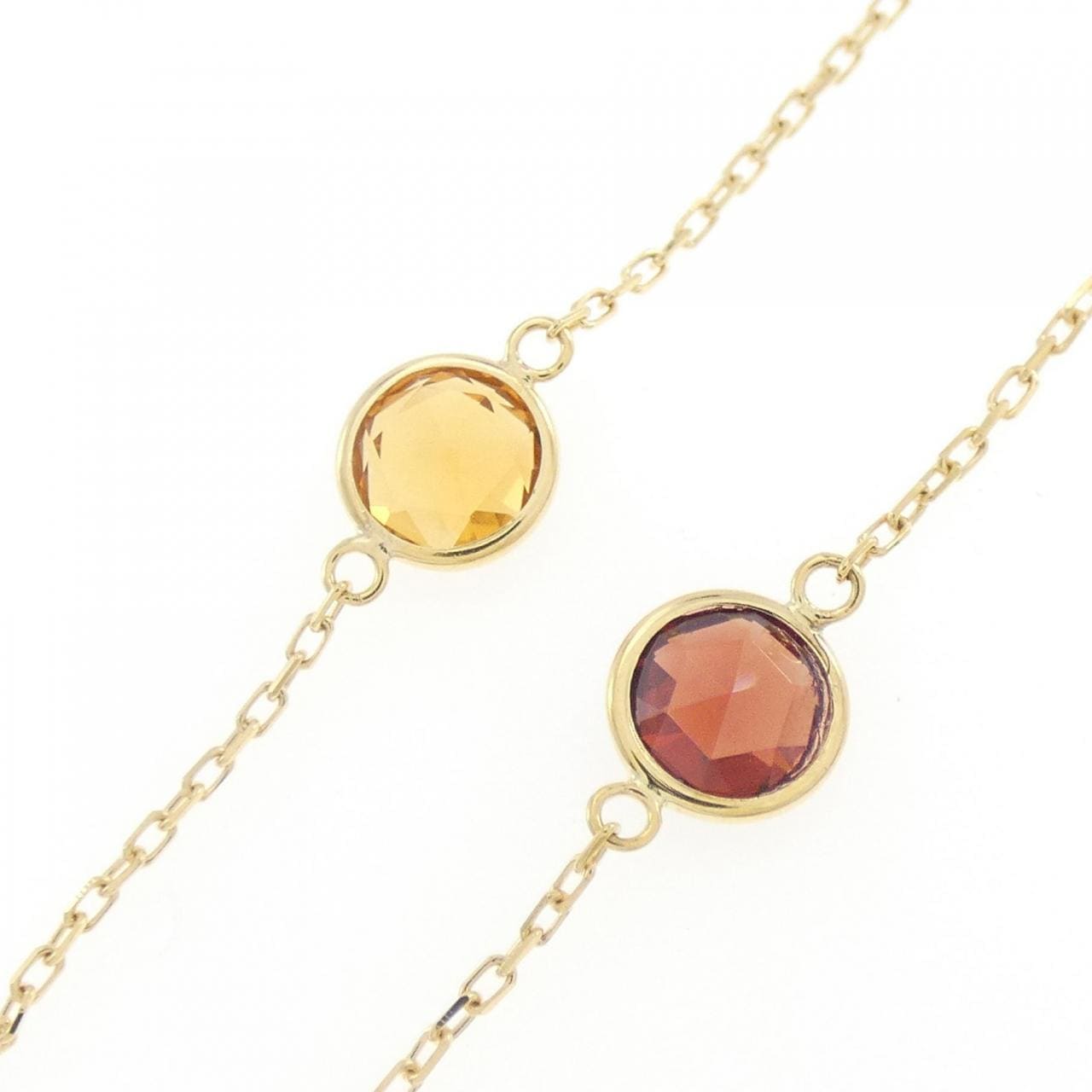 K18YG Garnet necklace