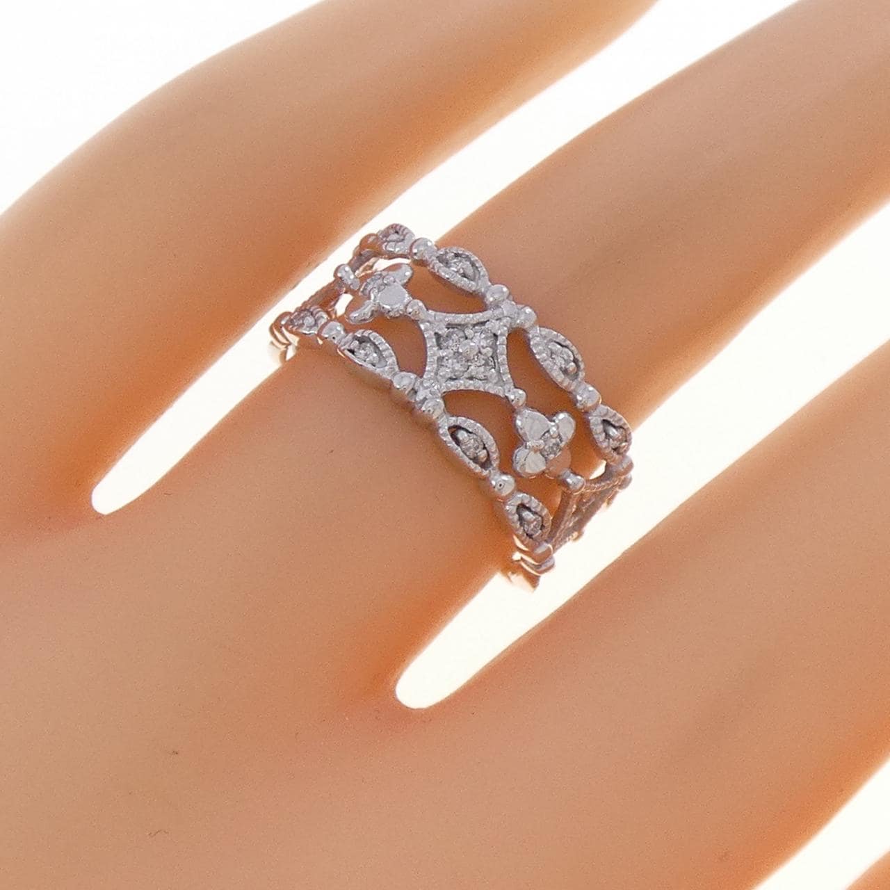 K18WG ダイヤモンド リング 0.10CT