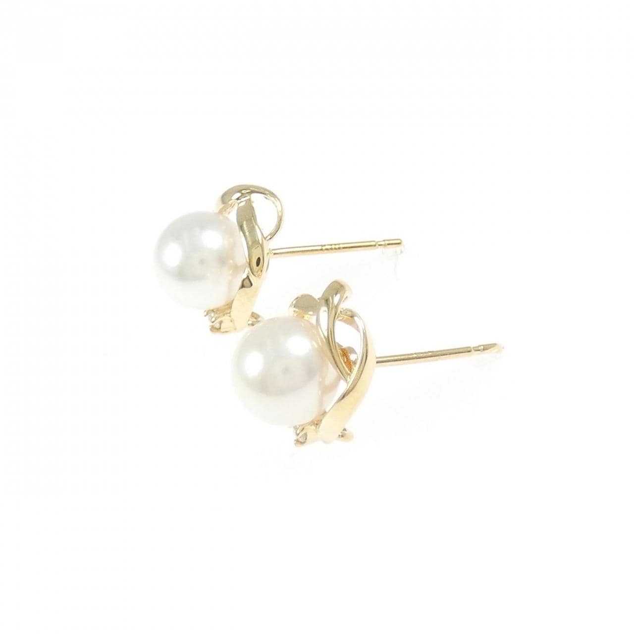 K18YG アコヤパール ピアス 6.4mm