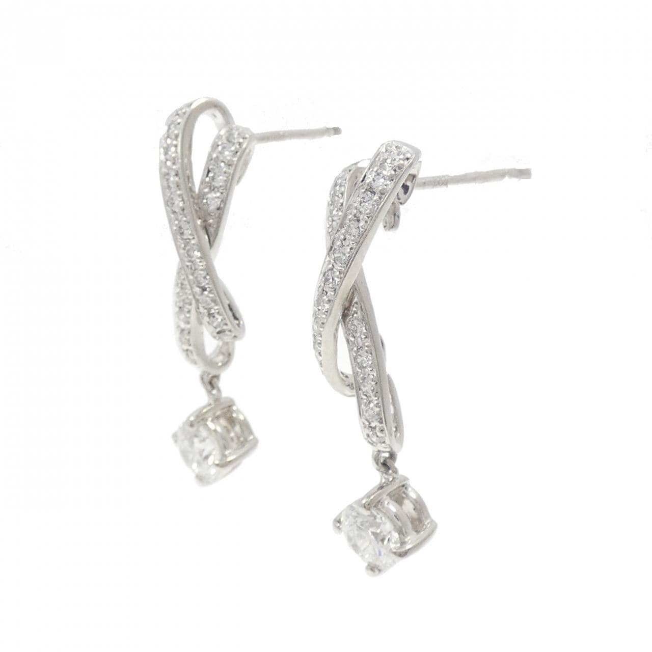 PT900 ダイヤモンド ピアス 0.862CT