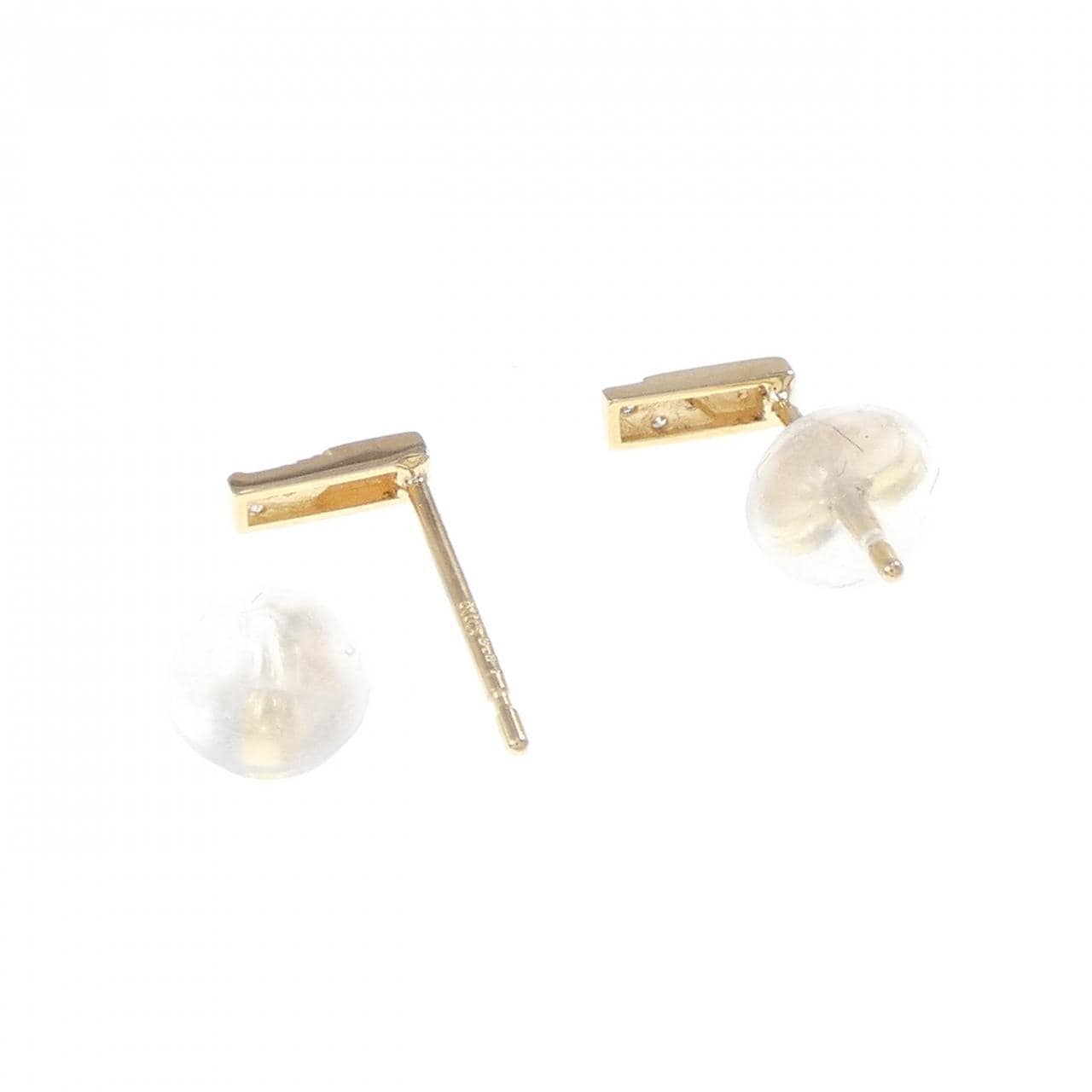 【新品】K18YG ダイヤモンド ピアス 0.02CT