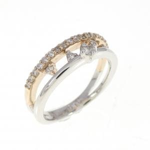 K18WG/K18PG ダイヤモンド ピンキーリング 0.16CT