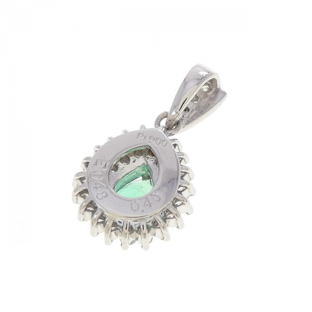 PT900 エメラルド ペンダント 0.48CT