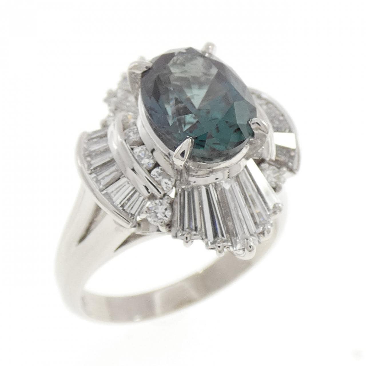 クレサンベール 合成アレキサンドライト リング 2.49CT