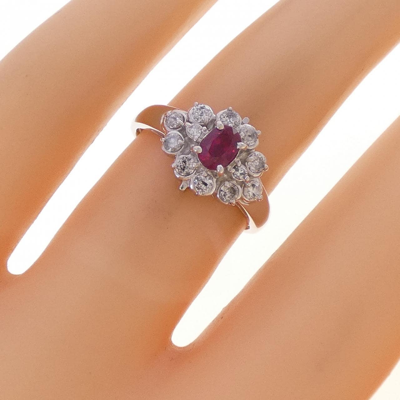 PT900 ルビー リング 0.30CT