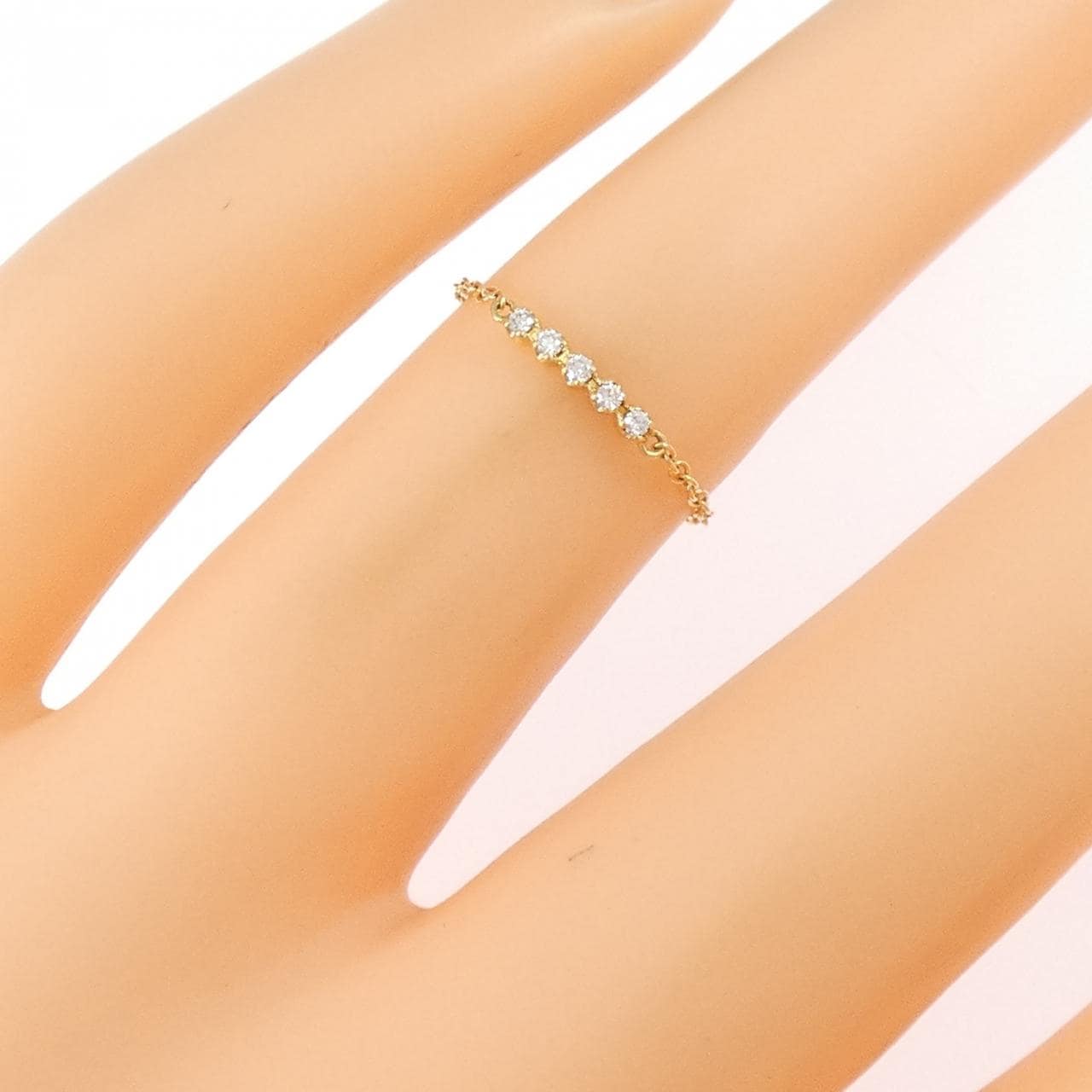 K18YG ダイヤモンド リング 0.03CT