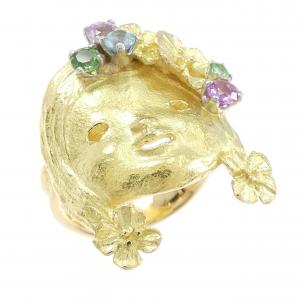 イワクラコウジ カラーストーン リング