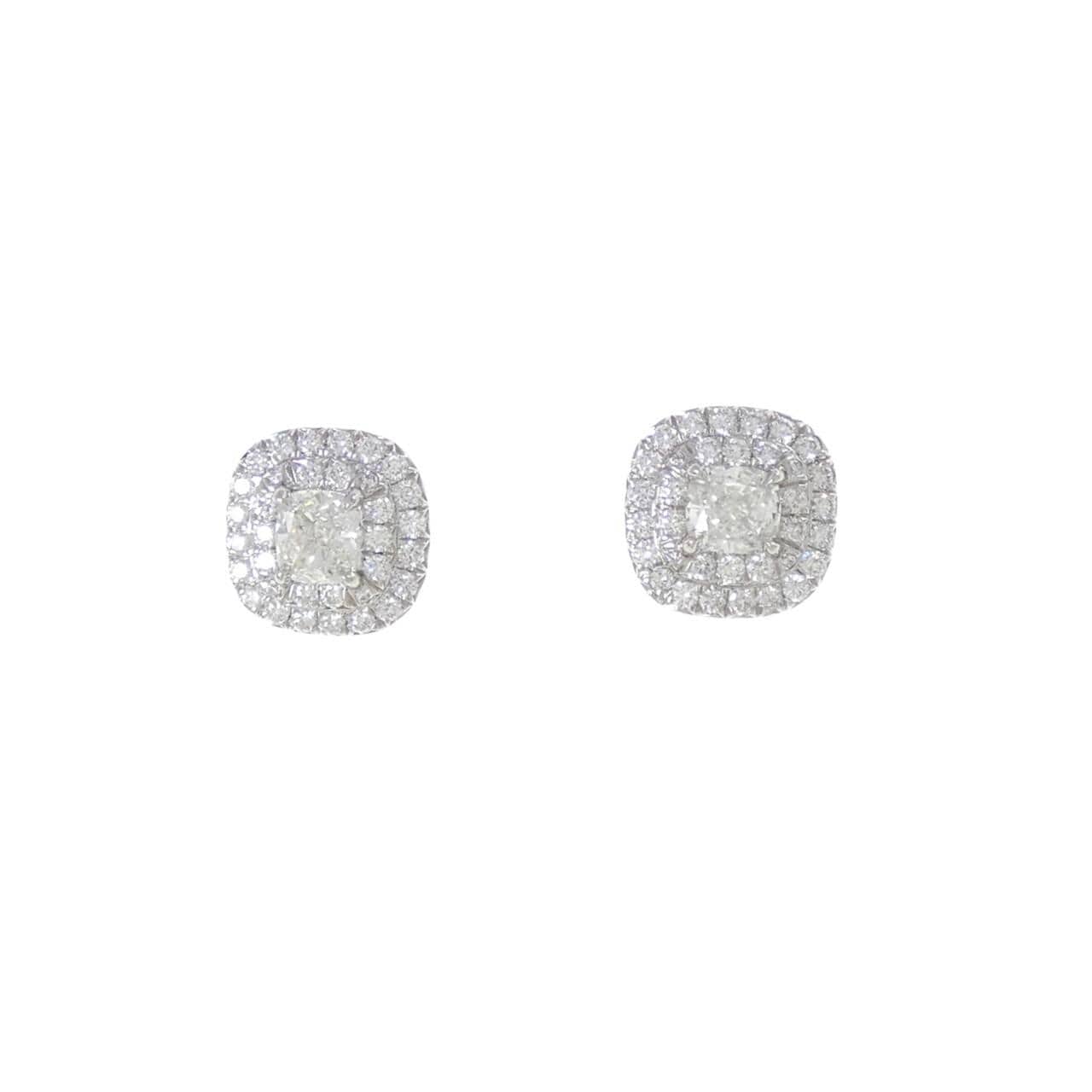 ティファニー ソレスト ピアス 0.26CT 0.26CT I VS1 クッションカット