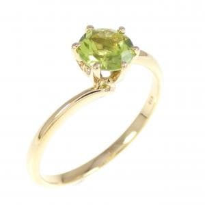K18YG ペリドット リング 0.70CT