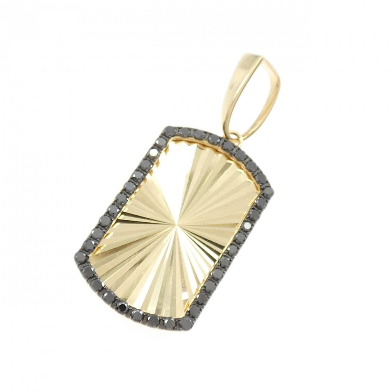 【新品】K18YG/K18BG ダイヤモンド ペンダント 0.45CT