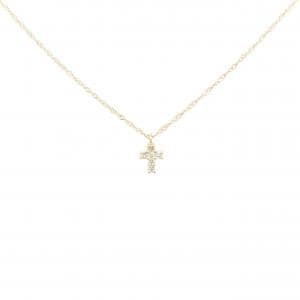 K18YG クロス ダイヤモンド ネックレス 0.03CT