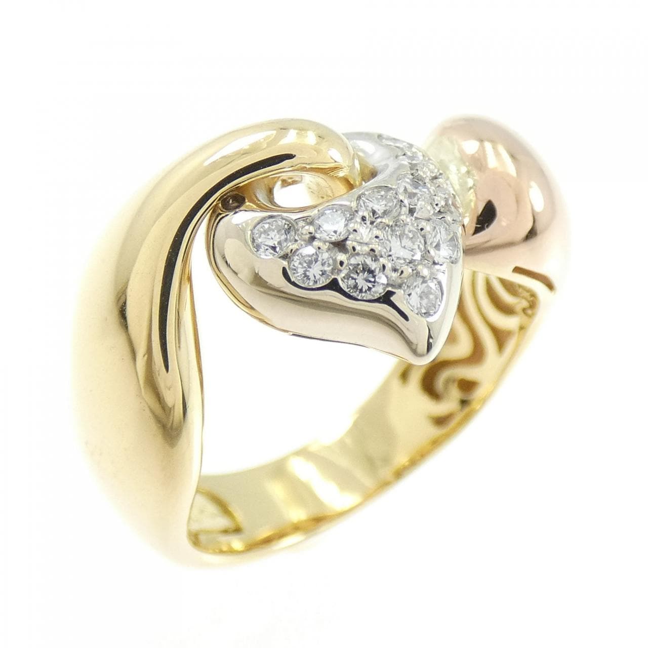 750スリーカラー ダイヤモンド リング