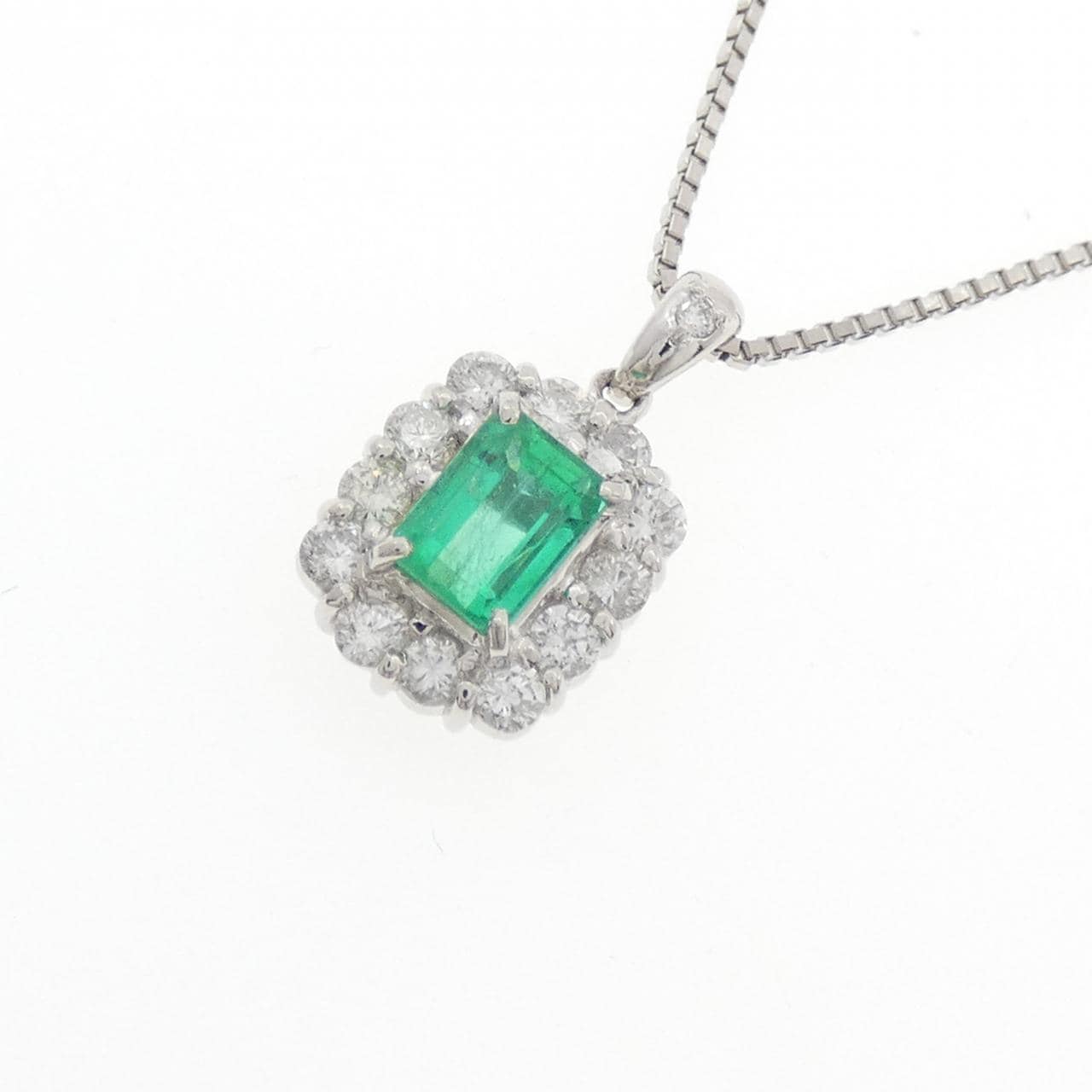 PT900/PT850 エメラルド ネックレス 0.67CT