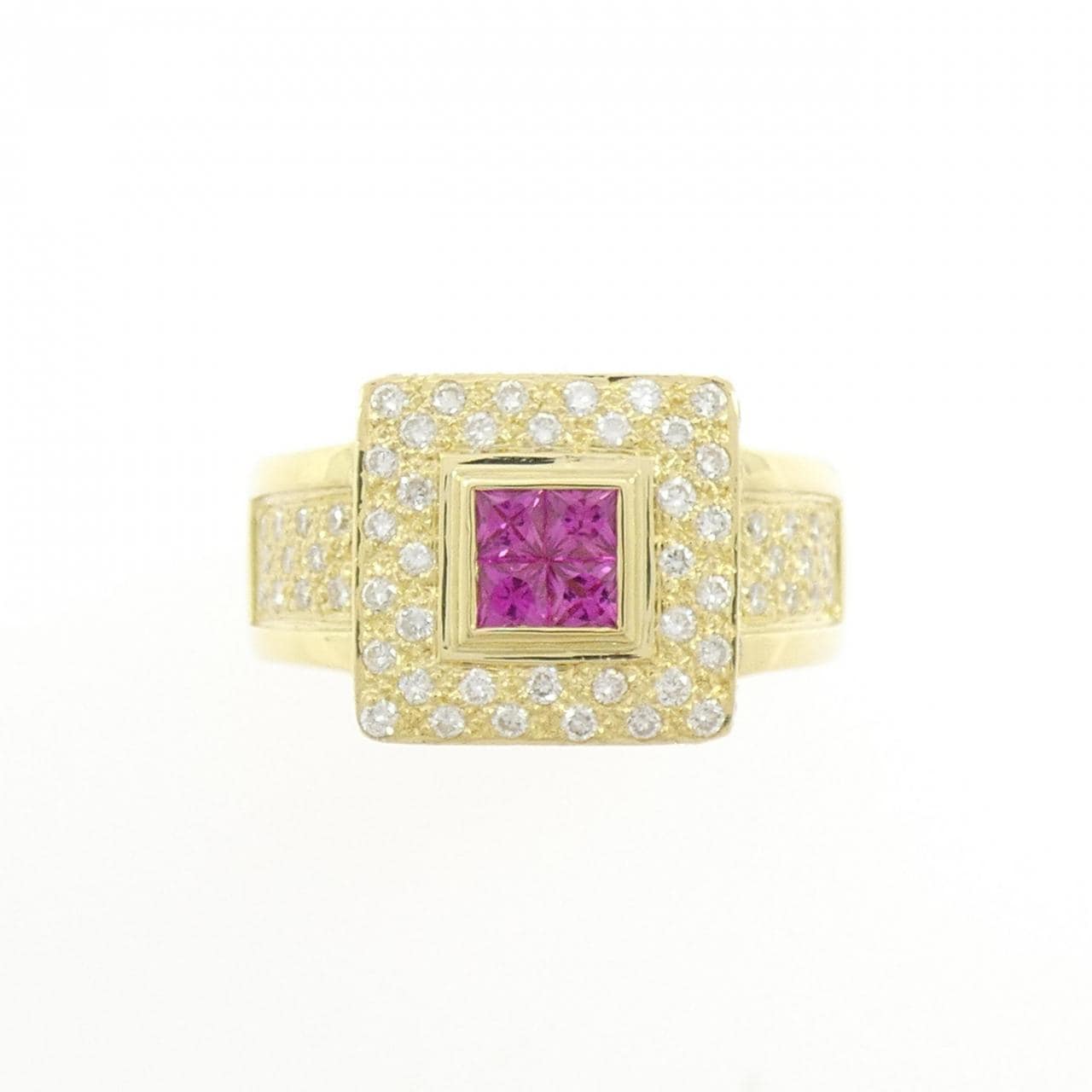 K18YG ルビー リング 0.31CT