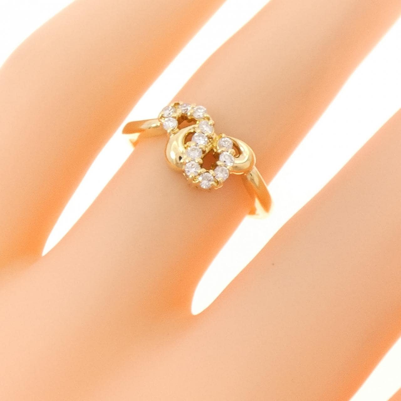 K18YG ダイヤモンド リング 0.16CT