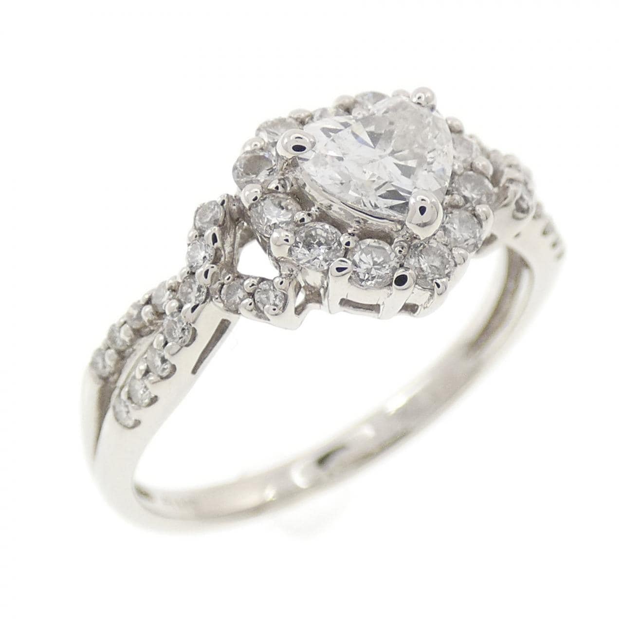 PT900 ハート ダイヤモンド リング 0.345CT