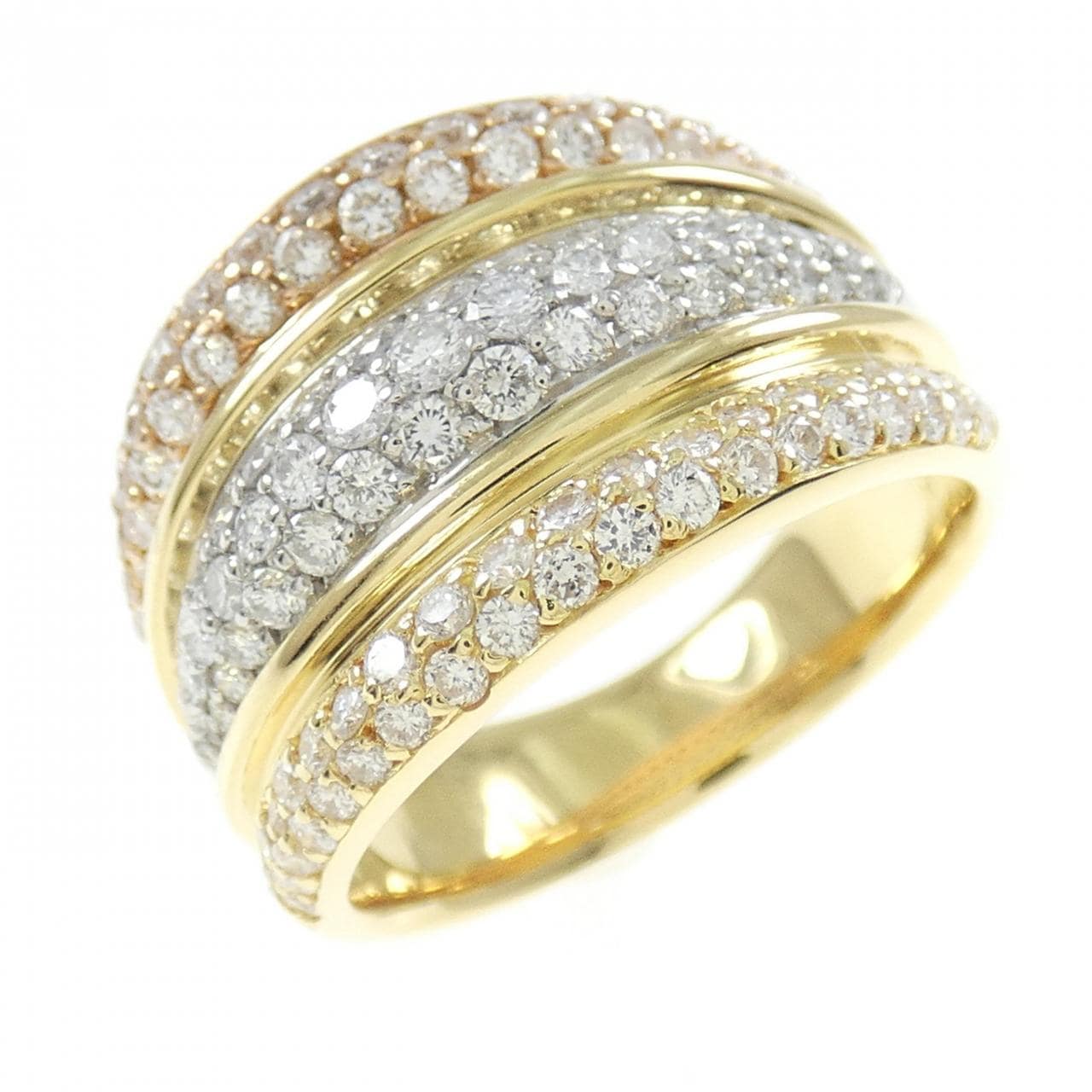 PT900/K18/K18PG ダイヤモンド リング 1.10CT