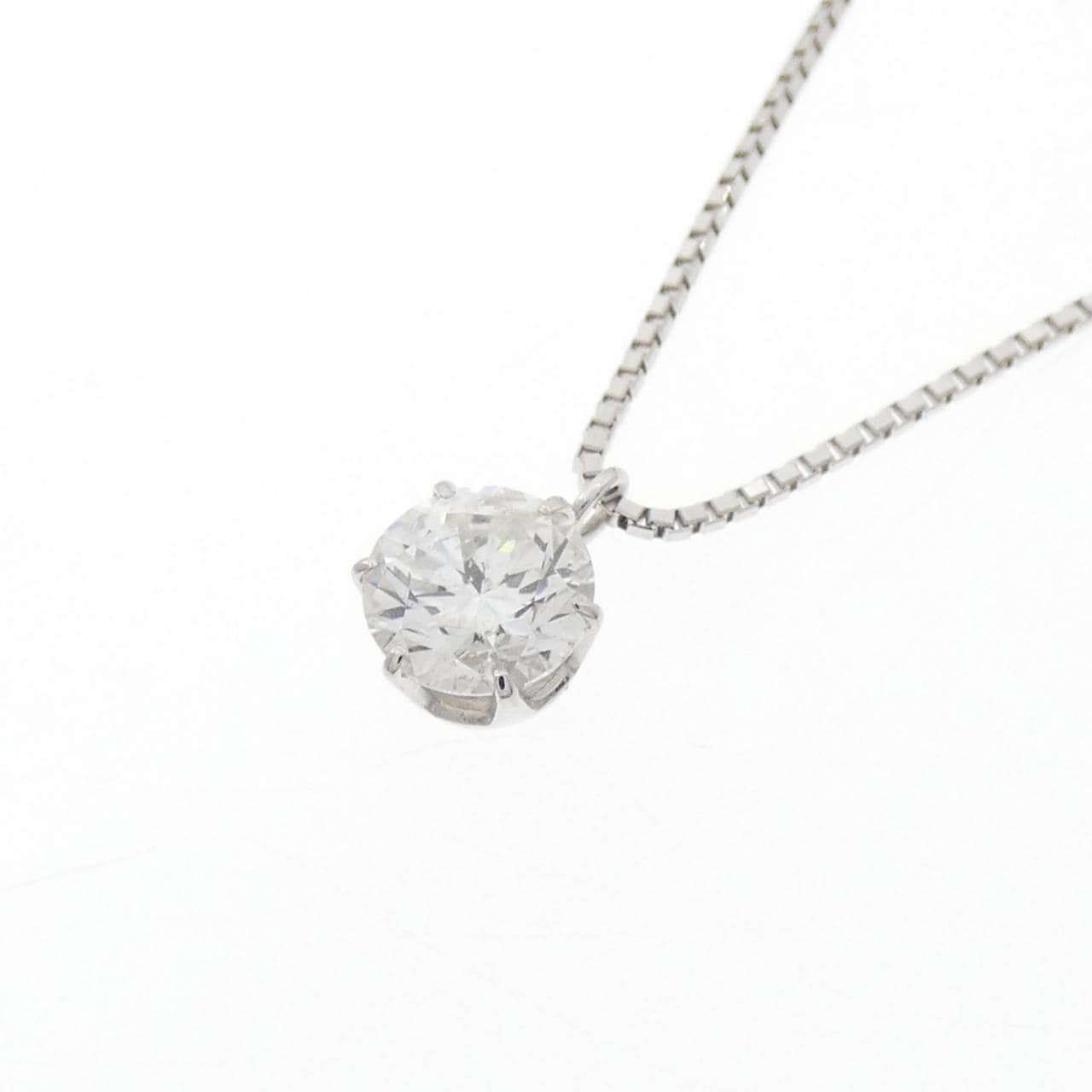 PT900/PT850 ソリティア ダイヤモンド ネックレス 0.545CT