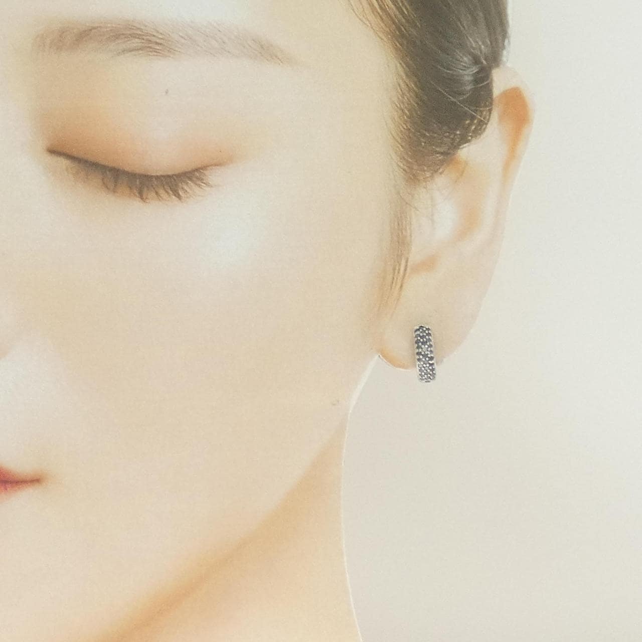 K10WG ダイヤモンド ピアス 0.50CT