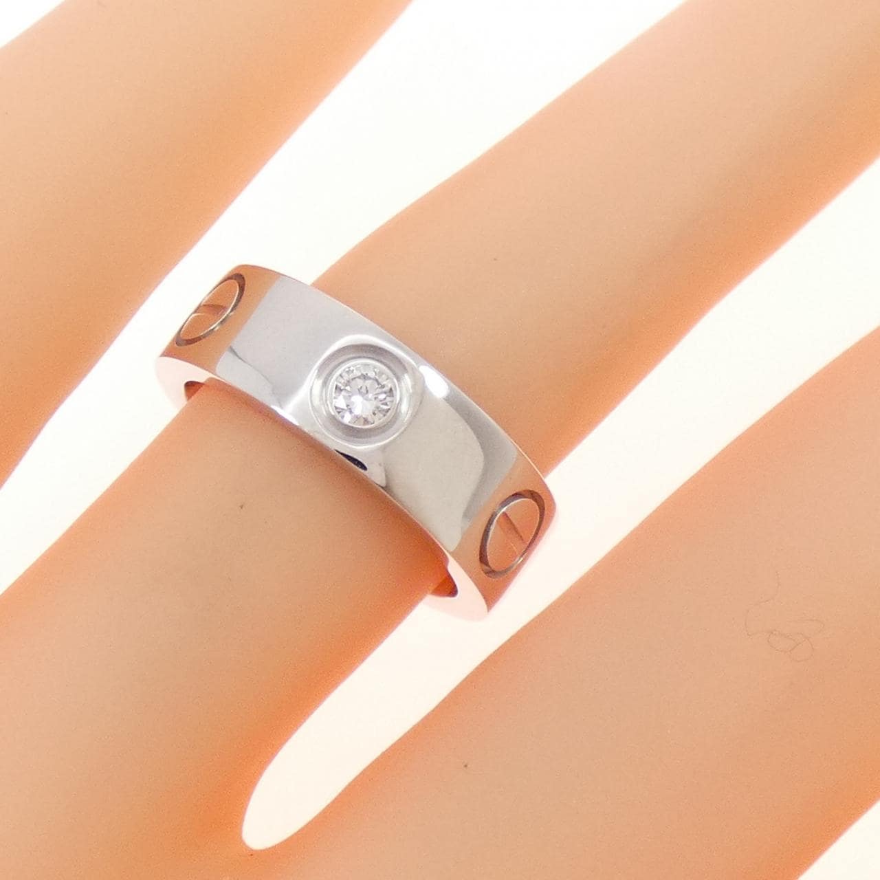 カルティエ ラブ ハーフダイヤ リング