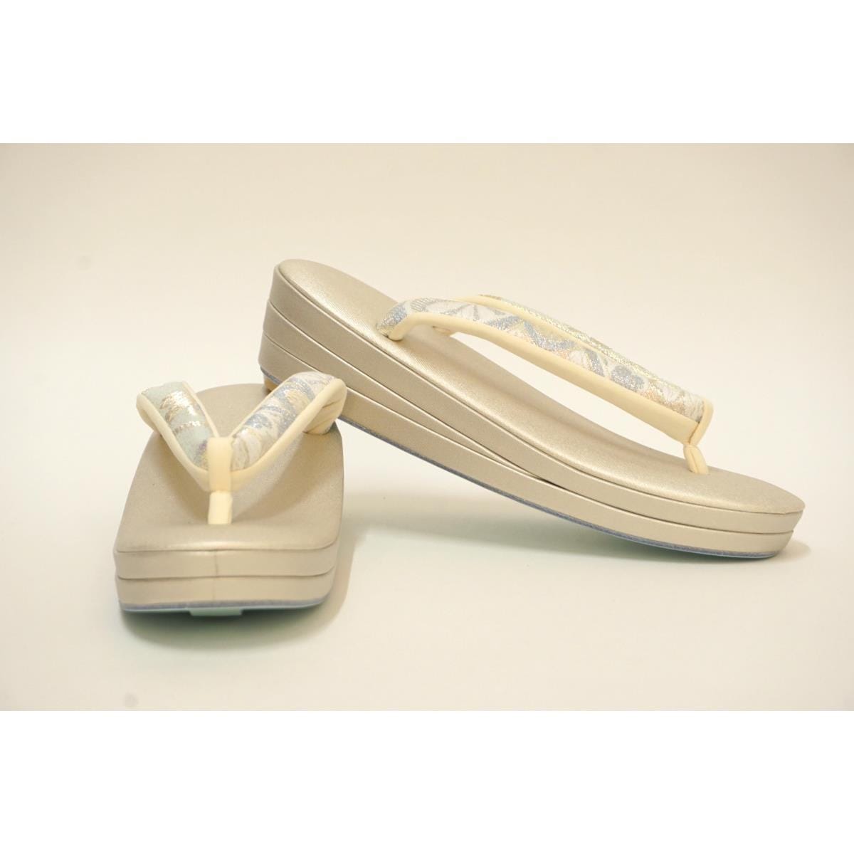 【新品】草履バッグセット　白梅　Ｌサイズ