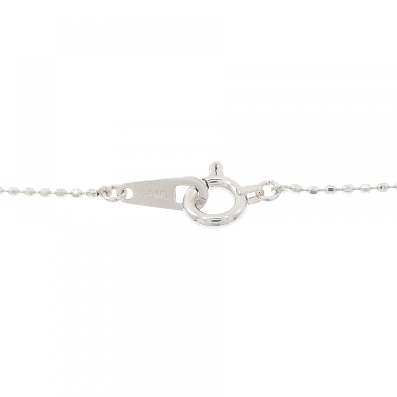 K18WG クロス ダイヤモンド ネックレス 0.50CT