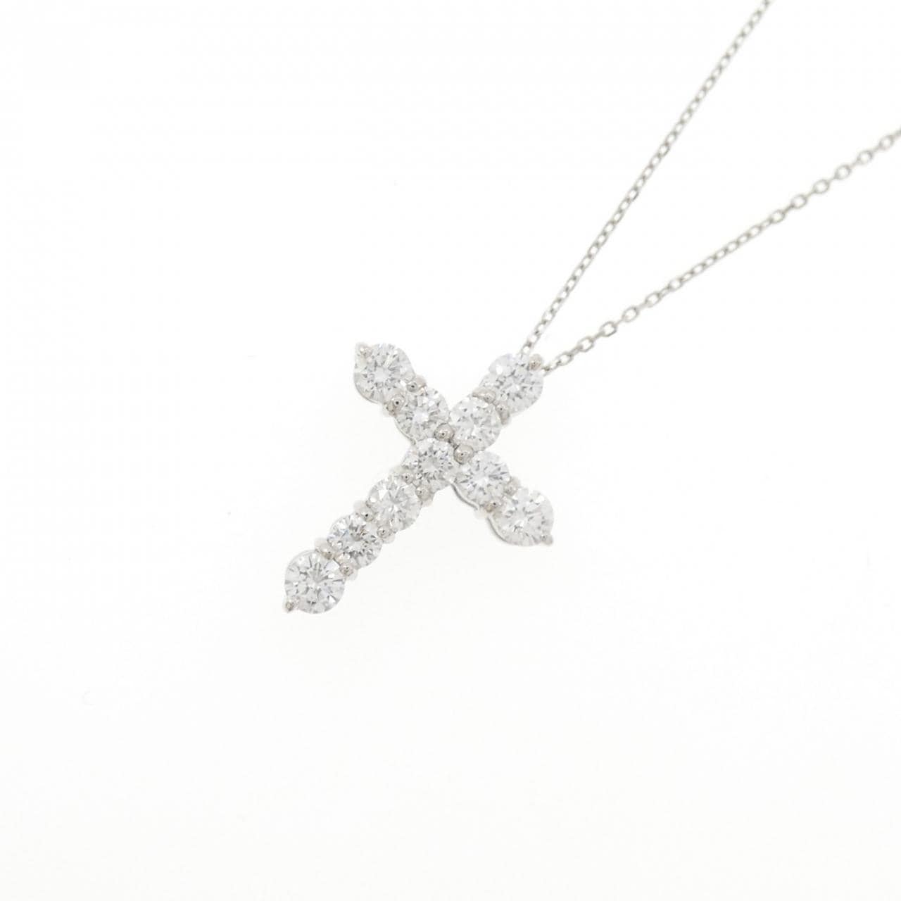 PT900/PT850 クロス ダイヤモンド ネックレス 1.00CT
