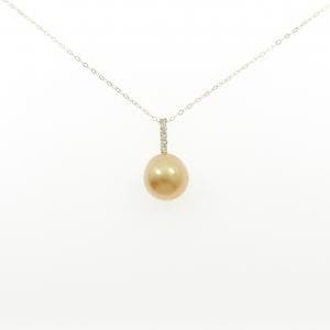 K18YG 白蝶パール ネックレス 11mm