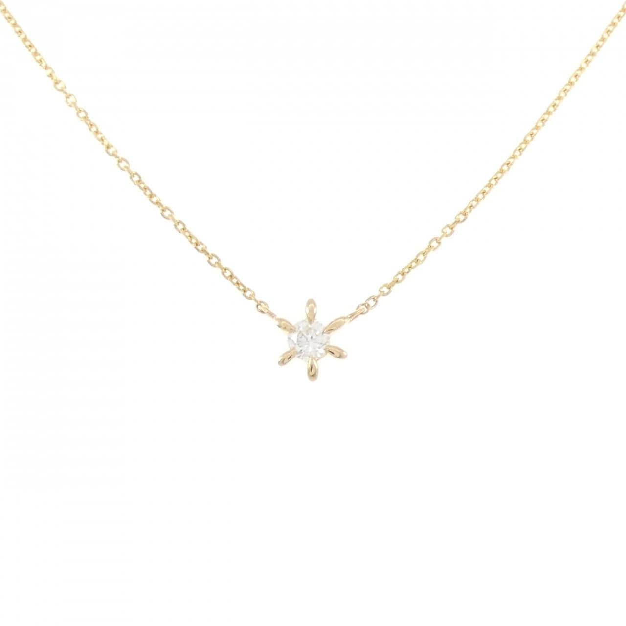 K18YG ダイヤモンド ネックレス 0.14CT