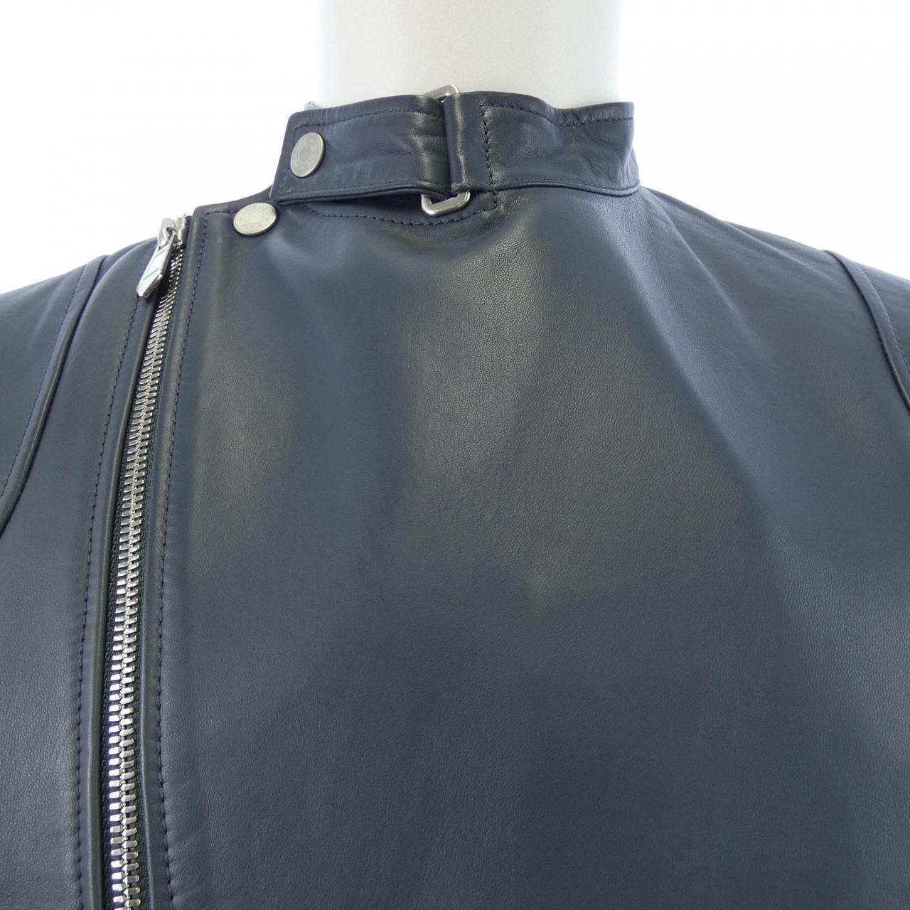 エルメス HERMES OD-0800 レザーライダースジャケット