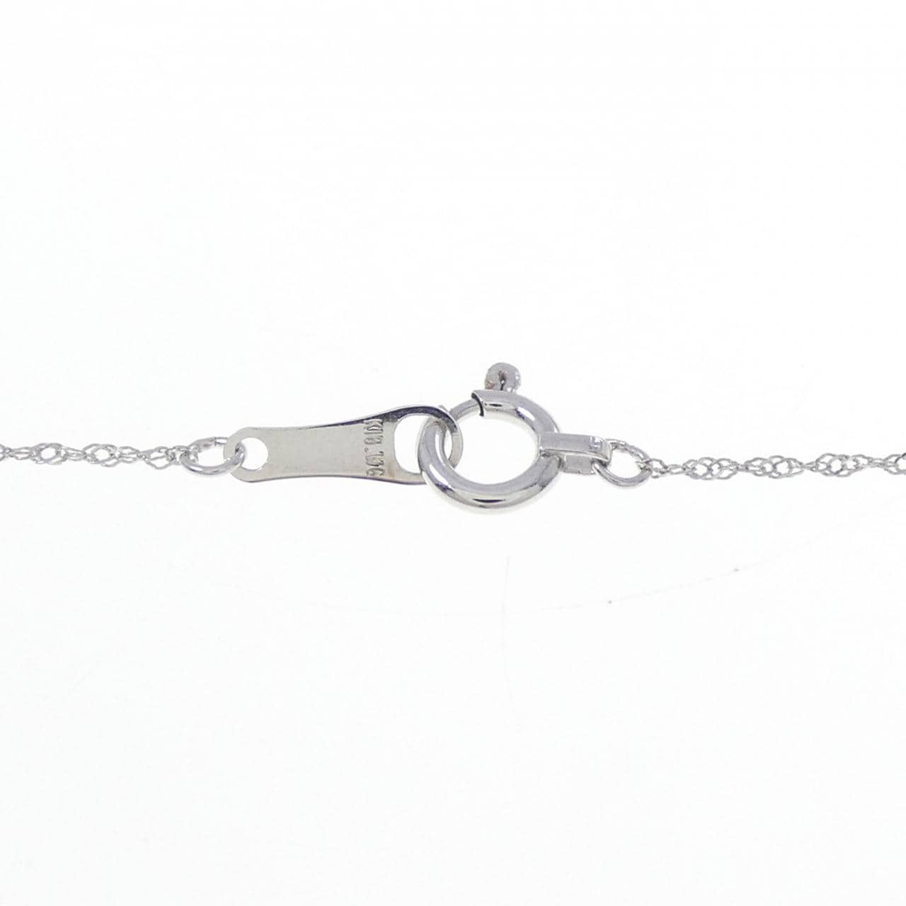 K18WG フラワー ルビー ネックレス 0.25CT