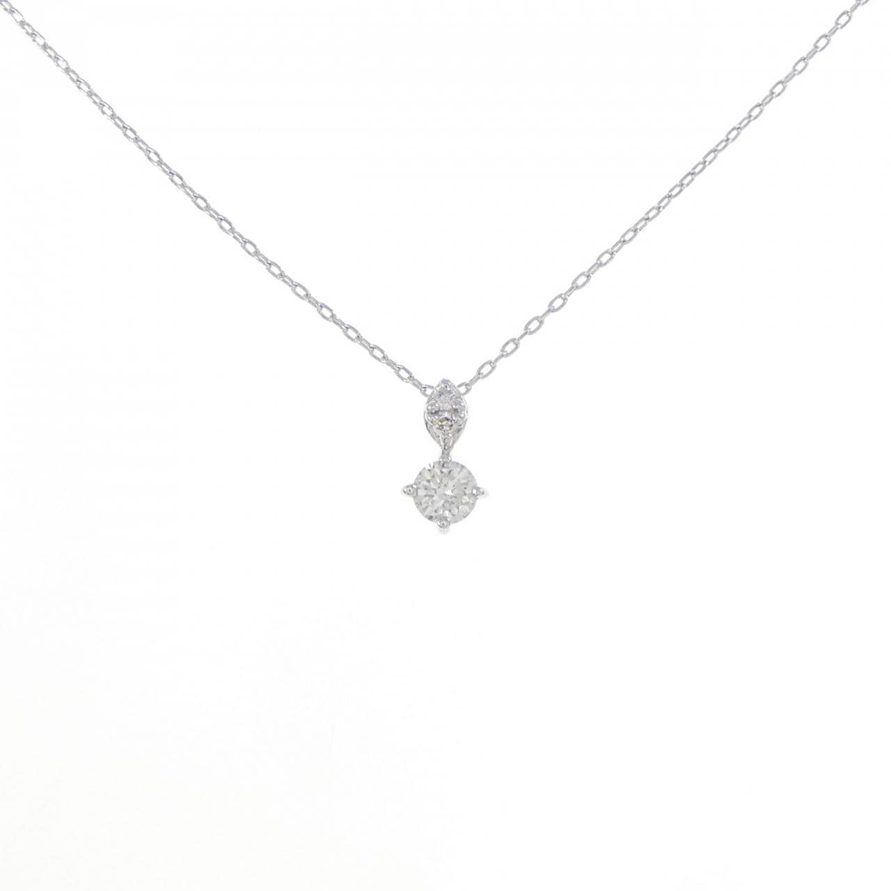 K18WG ダイヤモンド ネックレス 0.10CT