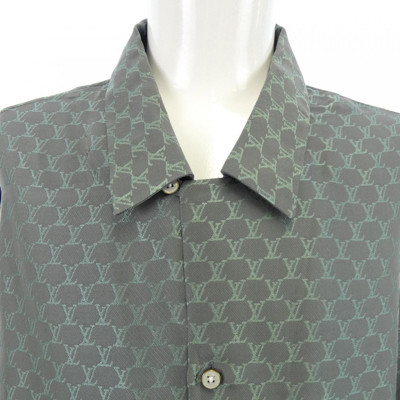 ルイヴィトン LOUIS VUITTON ショートスリーブジャガードシルクプレンドシャツ HRS30WKSY S/Sシャツ