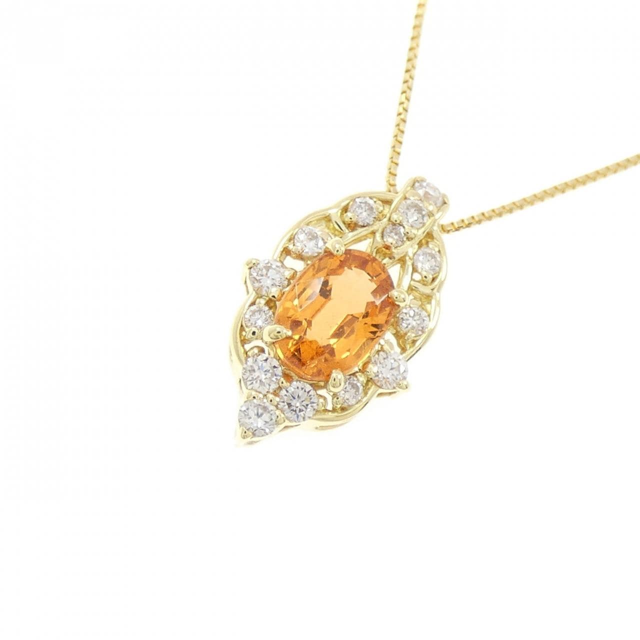 K18YG ガーネット ネックレス 1.03CT