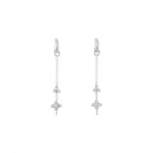 K18WG ダイヤモンド ピアス 0.14CT