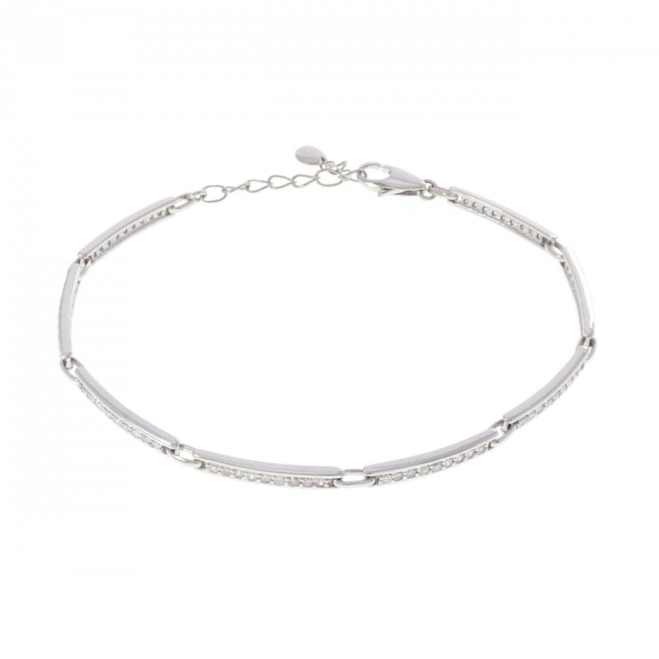 K18WG ダイヤモンド ブレスレット 1.06CT