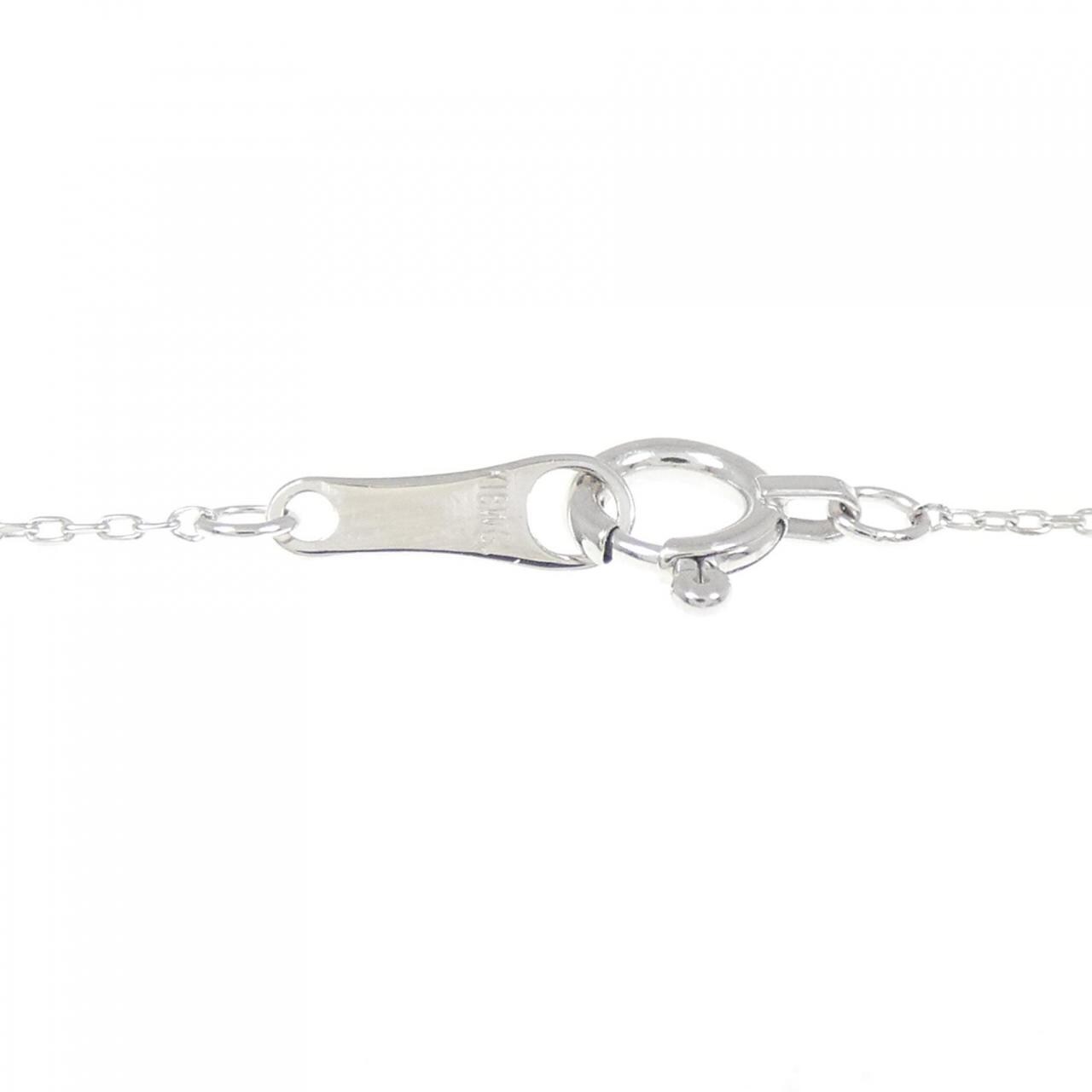 K18WG ホースシュー ダイヤモンド ネックレス 0.07CT