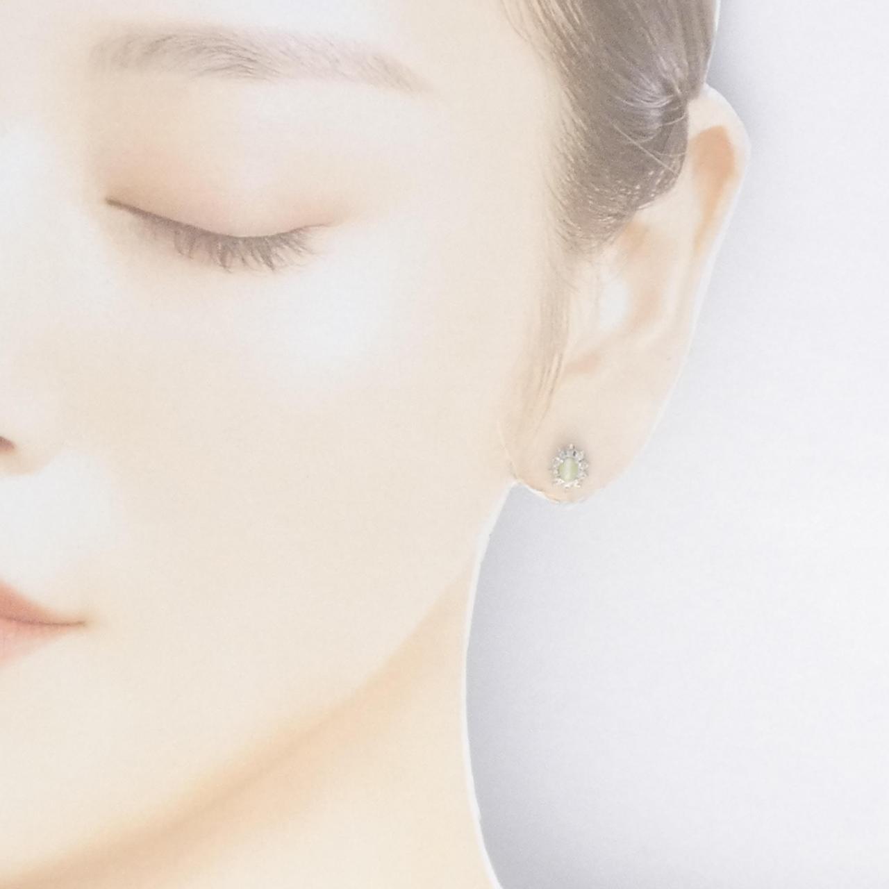 PT クリソベリルキャッツアイ ピアス 0.72CT