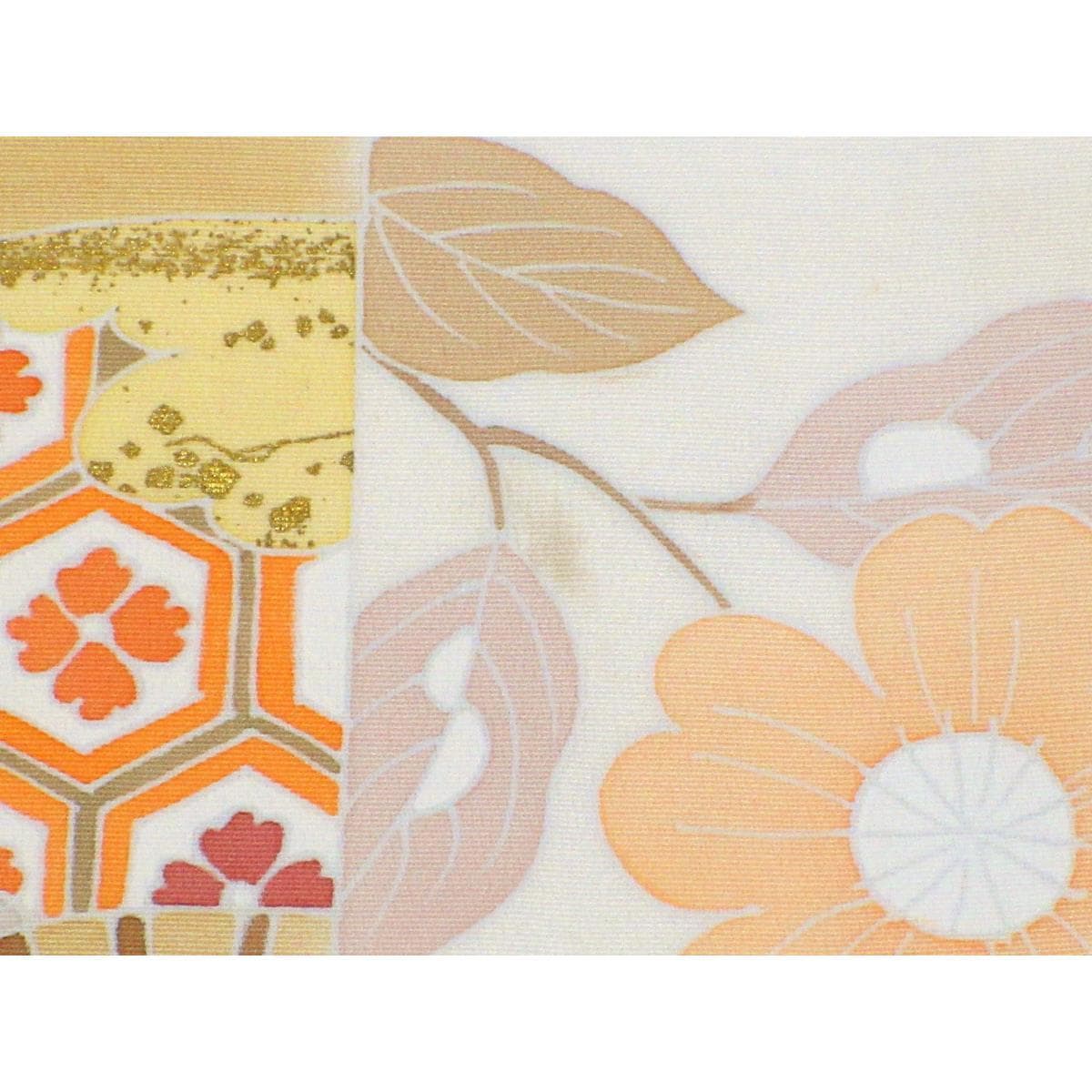 訪問着　友禅金彩加工　刺繍入り