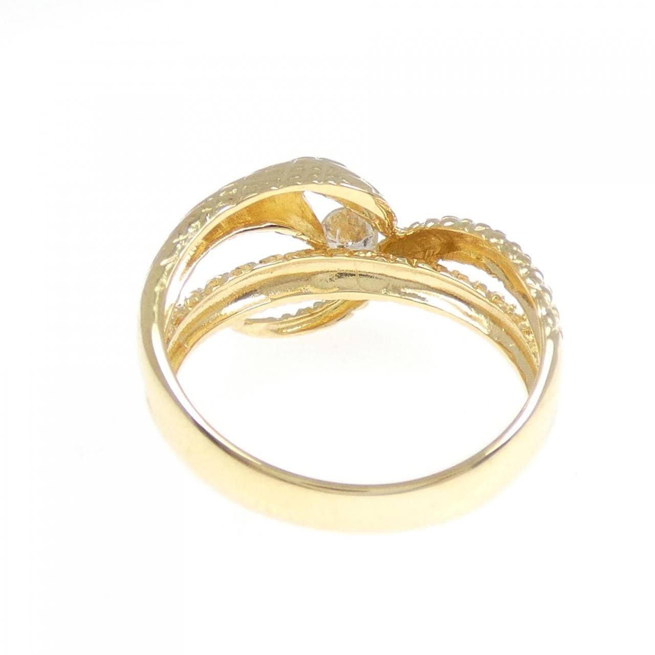 K18YG スネーク ダイヤモンド リング 0.13CT