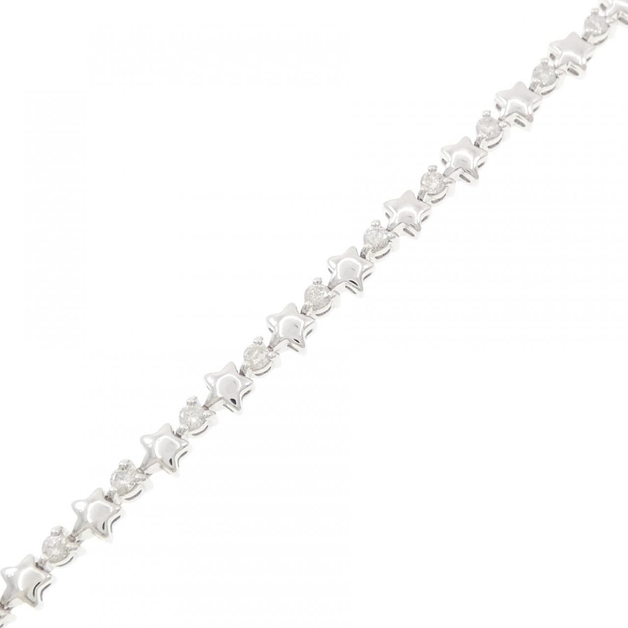 K18WG スター ダイヤモンド ブレスレット 0.86CT