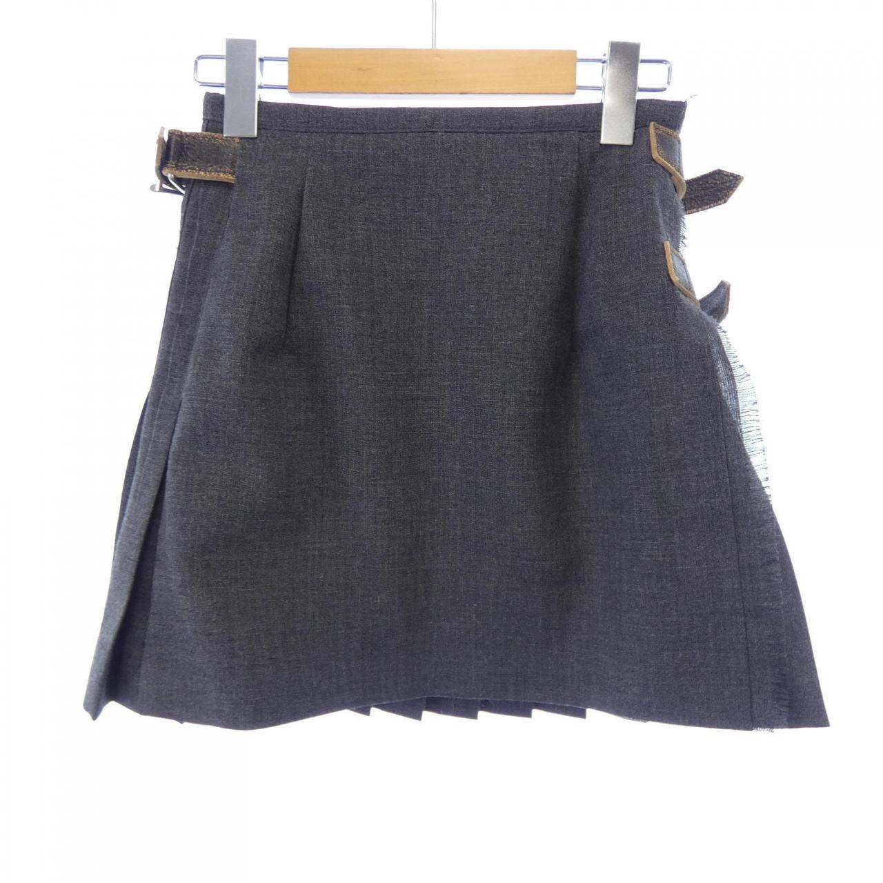 プラダ PRADA プリーツ ラッシュステッチ P147ZE SOOO 17N1 スカート