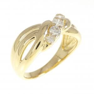 K18YG ダイヤモンド リング 0.35CT